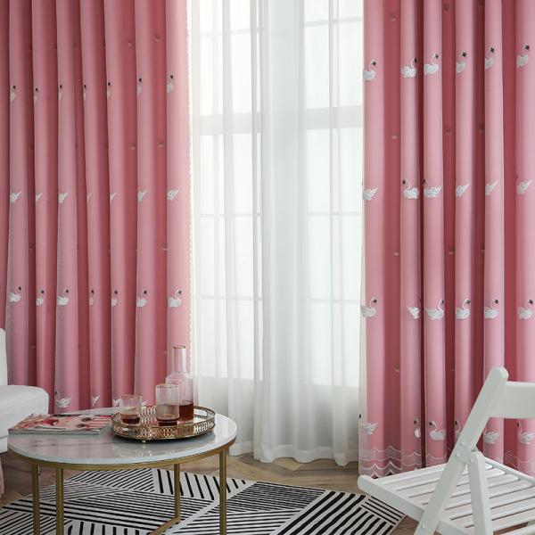 Tela 100% branca de Gauze Curtains Sheer Floral Embroidered do algodão do poliéster