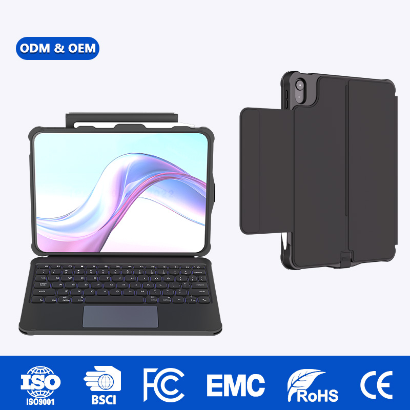 OEM Rugged Drop-Proof Keyboard Case with Pencil Slot & Multi-Angle Stand, RoHS Certified, for iPad A16 Classroom Use