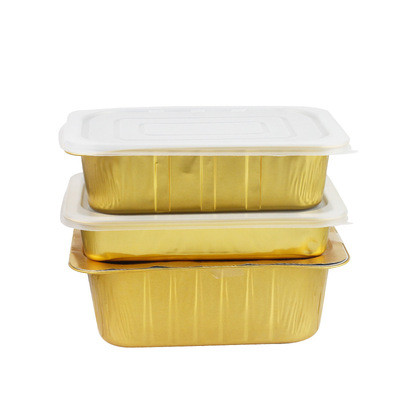 OEM ODM Aluminum Tin Foil Food Takeaway Boxes Thicken Sealed