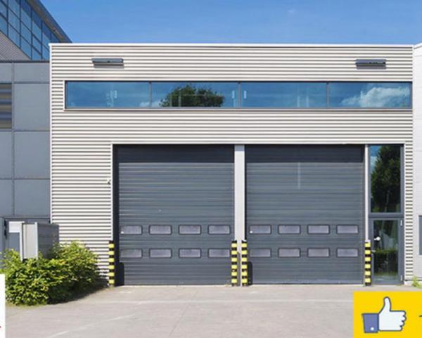 Commercial Sectional Doors With 50mm-80mm Thickness Insulated Panels And Durable Steel Construction