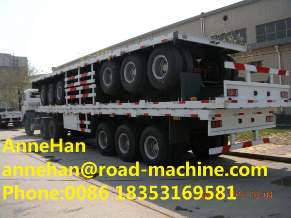 3 Axle 40 Feet Flatbed Skeletal Semi Trailer Trucks 12 Pcs Container Twist,container semi trailer