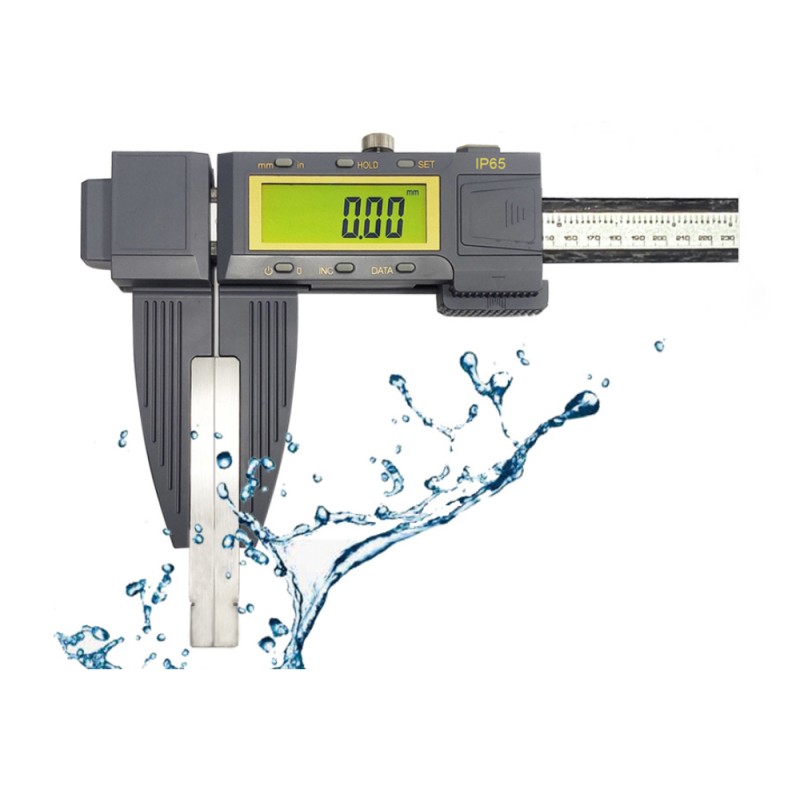 Factory Supply 0.01mm/0.0005″ Resolution IP65 Digital Carbon Fiber Caliper Lightweight Anti-corrosion Dimensional Inspection Caliper