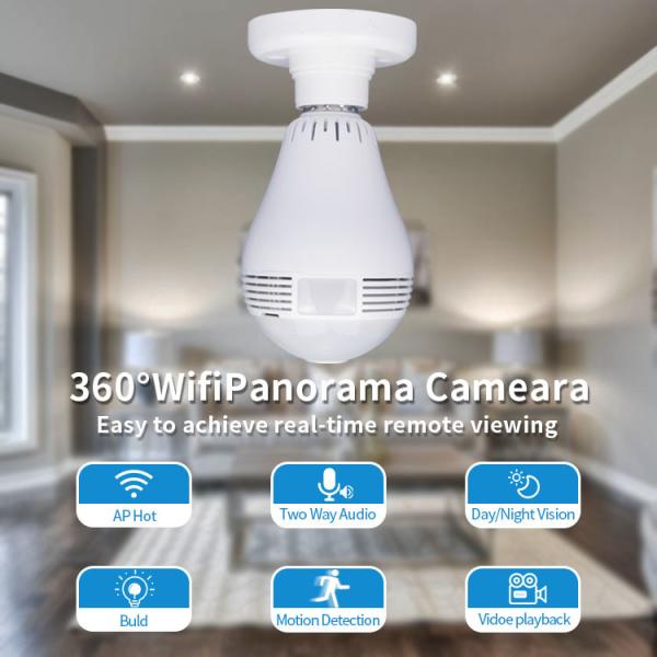Wireless 1080P Hd Light Bulb Camera PTZ Home Bulb CCTV 360 Camera
