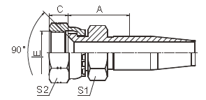 Sae J513 Reusable Hose Fittings Coupling Female 90 Cone Seat 27818d-R5
