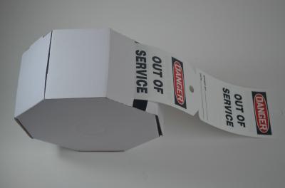 Black White Durable Danger Lockout Tags Roll For Industrial Safety Workplace