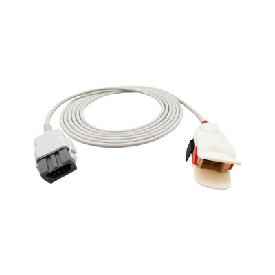 Sensor Spo2 adulto de GE Ohmeda OXY F4 MC para a cor macia do branco cinzento da ponta do monitor paciente