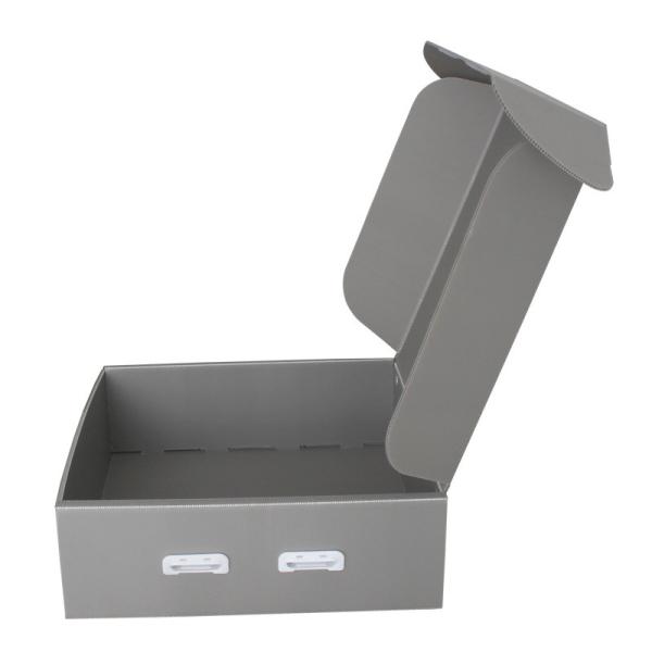 Printable Corrugated Plastic Tote Boxes Waterproof Archival Storage Boxes Stackable