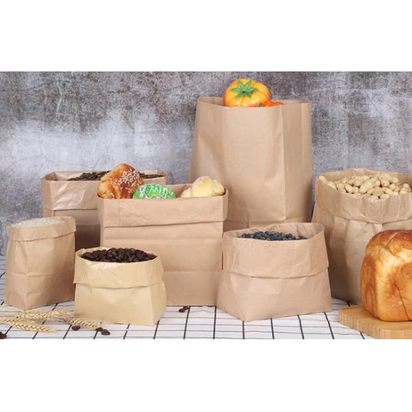 Odorless Brown Paper Sandwich Bags Heavy Duty Recyclable Compostable
