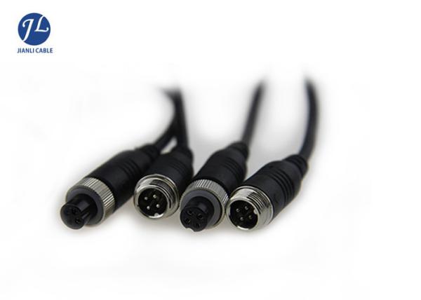 Waterproof 4Pin Female To Male Aviation Cable For Vehicle CCTV Camera System