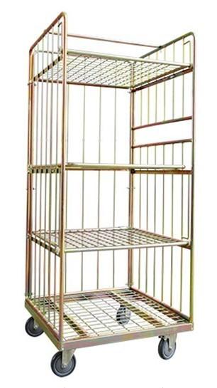 250 Kgs Per Layer Roller Cage Trolley , Cage Trolley With Shelves Modern Style