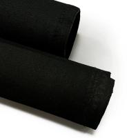 Luxe Faux Leather Material Ultra Soft Island Micro Suede Fabric Pure Black