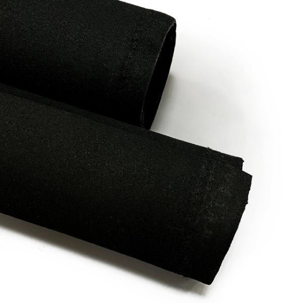 Luxe Faux Leather Material Ultra Soft Island Micro Suede Fabric Pure Black