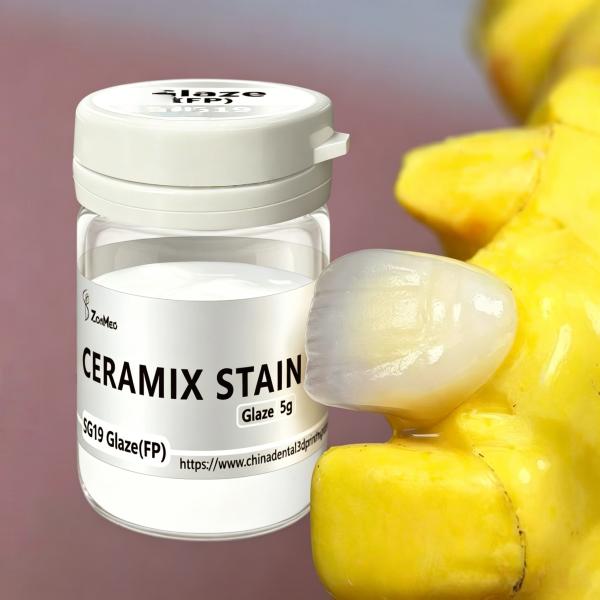 20 Types Dental Stain and Glaze Featuring Variable Opacity Options Compatible with Various Dental Ceramics Enhancing Restoration Aesthetics