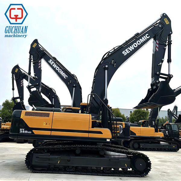 340HD Heavy Duty 34 Ton Hydraulic Crawler Excavator HM8.3 Engine High Performance Rock Bucket For Mining