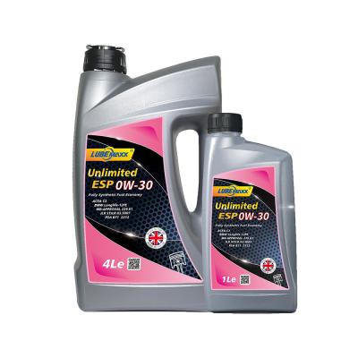 ESP SAE 0W-30 Huile moteur pour voitures particulières avec des niveaux de performance ACEA C2