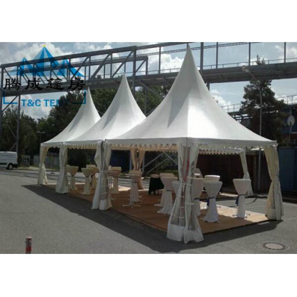 Promotional Waterproof Canopy Tent Gazebo Shaped With Soft PVC Walls / Glass Walls