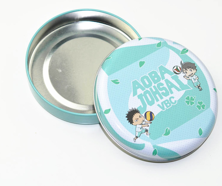 Dia 35 - 45mm Round Metal Tin Containers For School Kids / Holiday Gift Packing