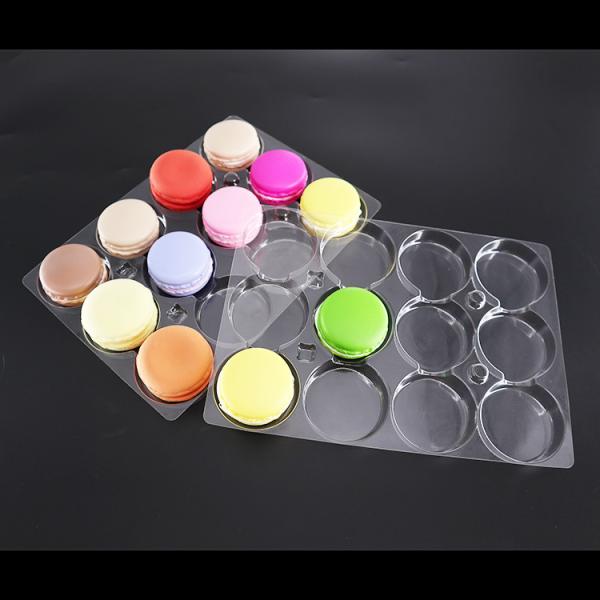 12 Pcs Plastic Macaron Containers Rectangle Hygiene And Safety With Lid