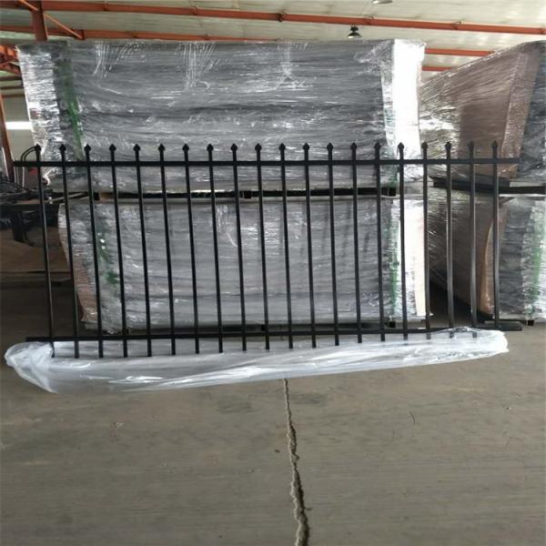 Black Powder Coated Wrought Iron Fence Panels 1.8m Height