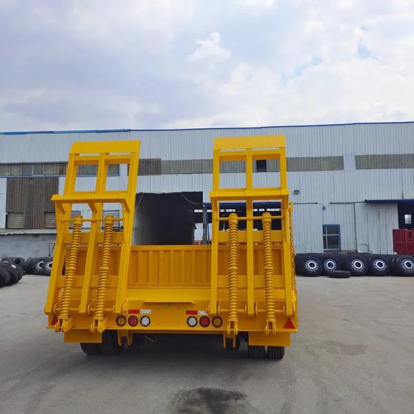 Hydraulic Ramp System Low Bed Draw Bar Full Trailer for Sale
