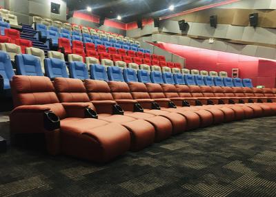 Recliner de couro genuíno Sofa Cinema Chairs do teatro da parte alta
