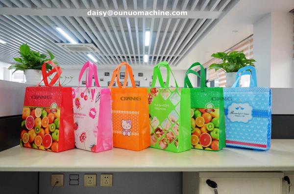 Automatic Non Woven Box Bag Making Machine with Online Handle Attach