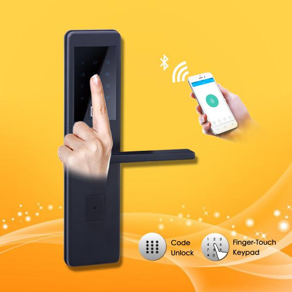 finger-touch keypad contactlessly Password Door Lock keyless low voltage warning  card