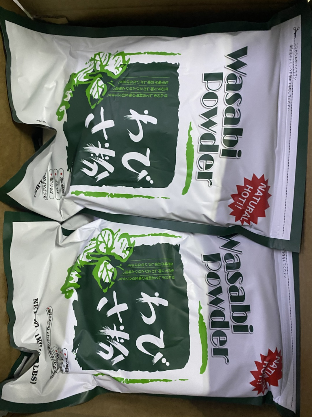 80-100 Mesh Pure Wasabi Powder with Light Green Color and Spicy Pungent Flavor for Sushi Seasoning