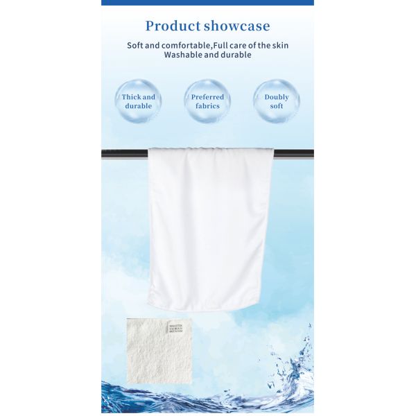 ZELOYAUT 100% Cotton Soft White Sublimation Face Towel for Home Customized logo 5 Star Hotel Face Towels for Sublimation