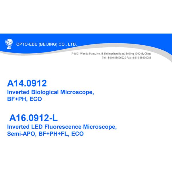 Opto Edu A14.0912 Inverted Biological Microscope Bf+Ph Eco Front Panel