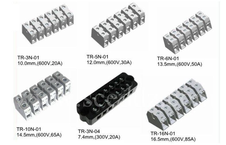 PA66 тангаж 12.00mm терминального блока ввода питания изоляции 600V 30A