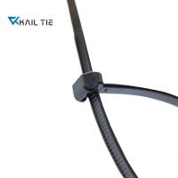 Lazos reutilizables plásticos de la cremallera del cable del diente del negro de nylon reverso ULTRAVIOLETA de la atadura de cables