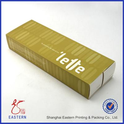Food Grade 2 Rows Macaron Paper Box , Custom Slide Box Packaging High Capacity