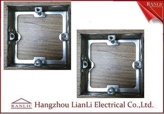 20mm 25mm Knockouts Steel Gang Box With Brass Terminal & Adjustable Ring