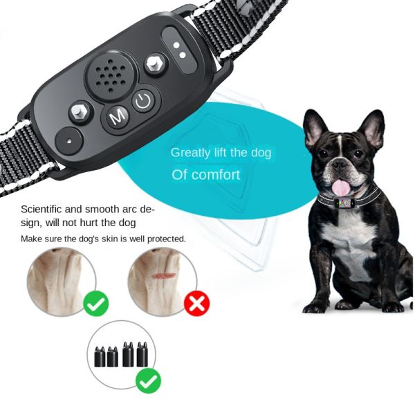 New Arrival Rechargeable Waterproof IP67 Dog Training Collar Smart Ultrasonic Anti-Barking Control Device Eco-Friendly Safe Made