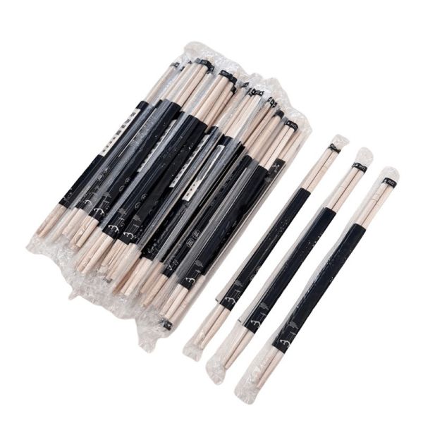 Customized Logo Round Bamboo Disposable Chopsticks and Disposable Natural Color