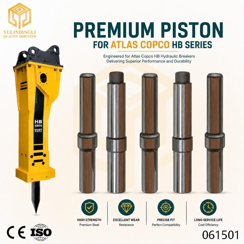 Excavation ATLAS COPCO Breaker Parts Rock Breaker Piston Wear Resistance ODM