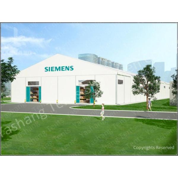 12M Wide Aluminum Framed Industrial Storage Tents white pvc fabric cover