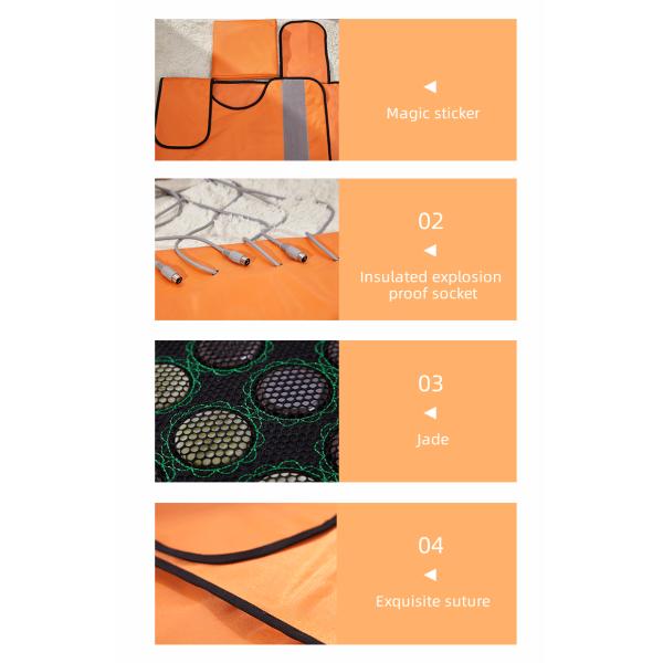 Нефритовый турмалин камень Дальний инфракрасный саунный одеял Корпус 110V