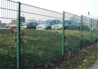 Green Powder Coated 1.5mm Welded Wire Mesh Fencing Sercurity Double Panels With Post