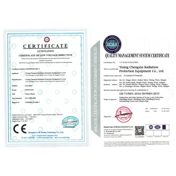 Radiation Protection X Ray Lead Glass for Dental Clinic Scan Room