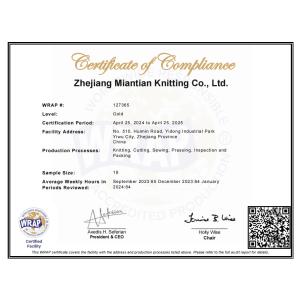 Haining Intex Imp. & Exp. Co., Ltd. Certifications