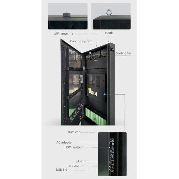 43 Inch IP65 Waterproof Information Kiosk LCD Advertising Digital Signage 320W