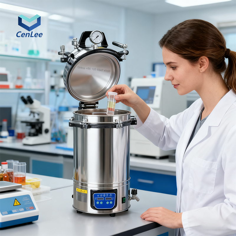 Portable Autoclave Dental Sterilizer 18L/24L Class B with Automatic Heating Stop