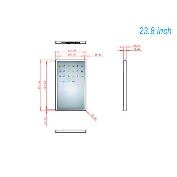 23.8-inch Android version intelligent hospital triage room doctor department diagnosis cloud based digital signage