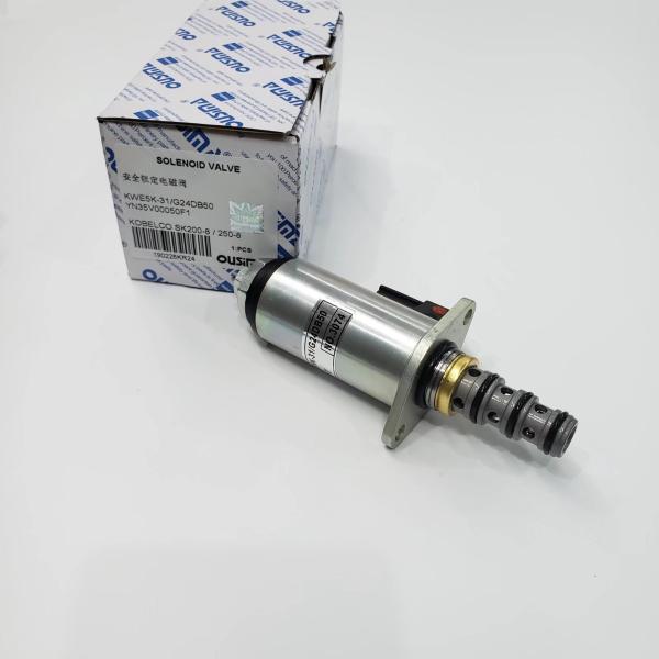 Клапан соленоида KWE5K-31 гидронасоса OUSIMA G24DB50 YN35V00050F1 с красным пунктом для Kobelco SK200-8 SK250-8
