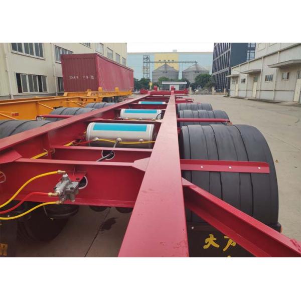 Облегченный скелетный трейлер контейнера Гусенек с подвесом подушки безопасности