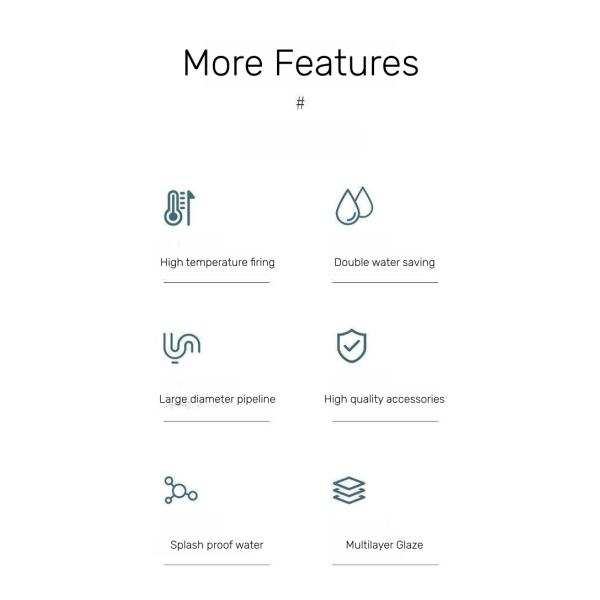 ISO Modern 2 Piece Toilet Bowl Soft Cover Cyclone Flush Toilet For Hotel Home