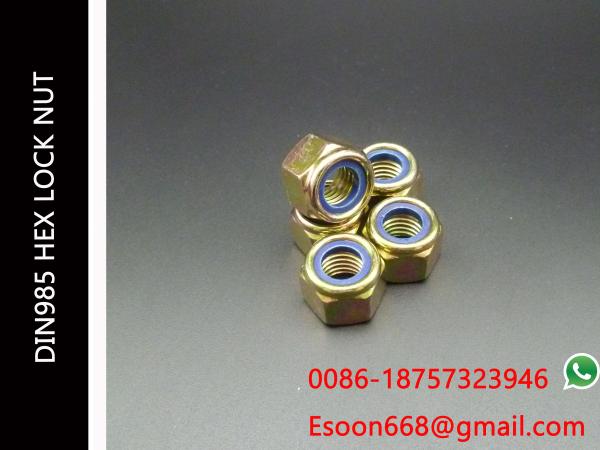 M36-3.0/M36-4.0 DIN 985 Class 8 Zinc Finish Steel Nylon Insert Lock Nut