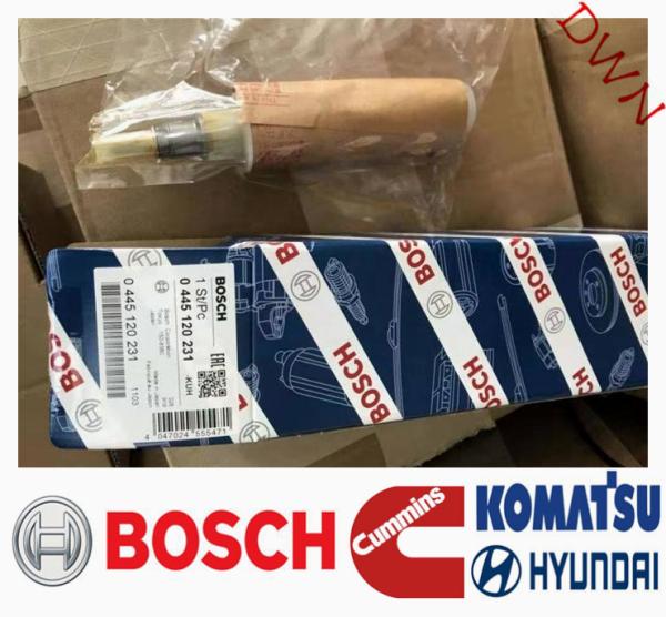 Injetor comum 0445120231=0445120059 do motor do combustível diesel do trilho de BOSCH para o motor de Cummins KOMATSU200-8 HyundaiHL770-7A